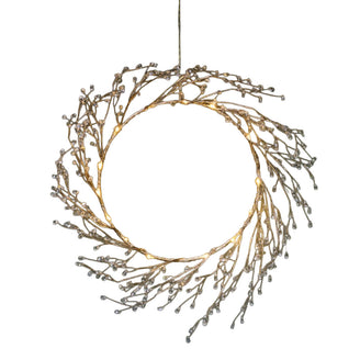 Juniper Swirl LED Wreath – 25cm