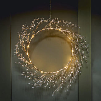 Juniper Swirl LED Wreath – 25cm