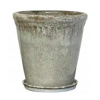 Lacepot Edged Glazed Plant Pot Mixed Blues