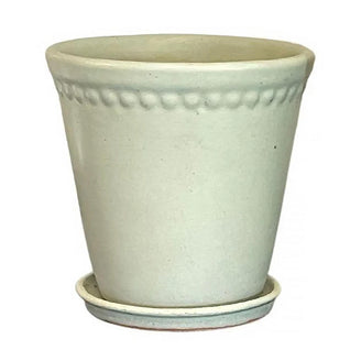 Lacepot Edged Glazed Plant Pot Mixed Blues