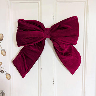 Large Crimson Velvet Bow