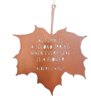 Leaf Hanging Decoration - Autumn is a second spring when every leaf is a flower