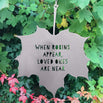 Leaf Hanging Decoration - When robins appear loved ones are near...