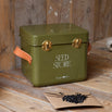 Leather Handled Mini Seed Storage Tin