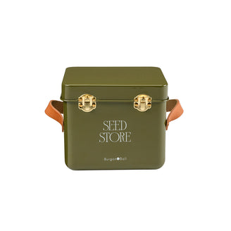 Leather Handled Mini Seed Storage Tin