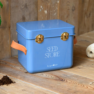 Leather Handled Mini Seed Storage Tin