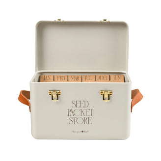 Classic Leather Handled Seed Storage Tins