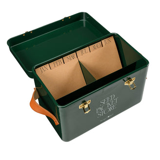 Classic Leather Handled Seed Storage Tins