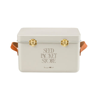 Classic Leather Handled Seed Storage Tins