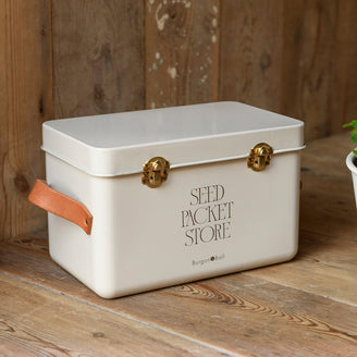 Classic Leather Handled Seed Storage Tins