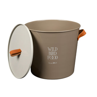 Leather Handled Wild Bird Seed Tin