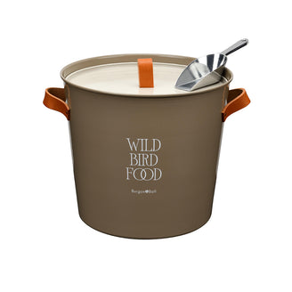 Leather Handled Wild Bird Seed Tin