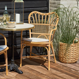 Margret Outdoor Rattan Dining Chair