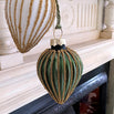 Festive Coloured Glass Triple Drop Decoration