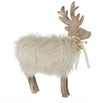 Nordic Wooden Reindeer with Faux Fur