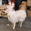 Nordic Wooden Reindeer with Faux Fur