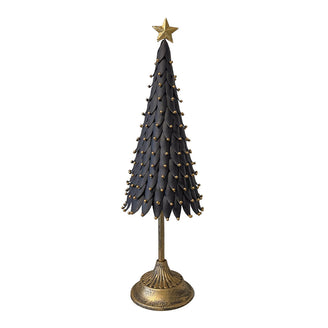 Ornate Metal Black & Gold Christmas Trees