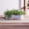 Outdoor Planter Tray with Aged Zinc finish