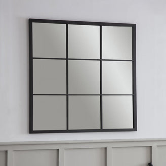 Square Outdoor Windowpane Mirror