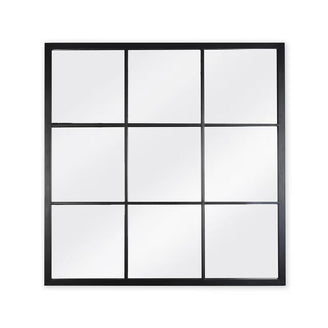 Square Outdoor Windowpane Mirror
