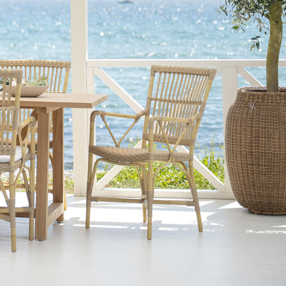 Piano Outdoor Rattan Dining Armchair