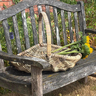 Rattan Vegetable Harvest Trug