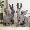 Regal Pair of Flying Hares