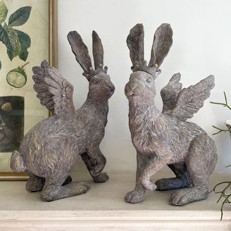 Regal Pair of Flying Hares