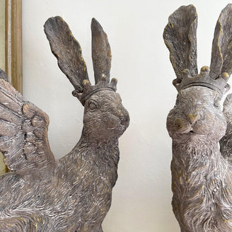 Regal Pair of Flying Hares