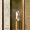 Sandford Outdoor Wall Lantern in Antiqued Brass