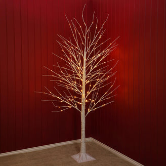1.5m Silver Birch Twig Tree with Warm White LEDs