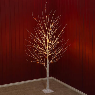 1.5m Silver Birch Twig Tree with Warm White LEDs