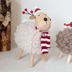 Nordic Christmas Sheep with Bobble Hat & Scarf