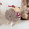 Nordic Christmas Sheep with Bobble Hat & Scarf