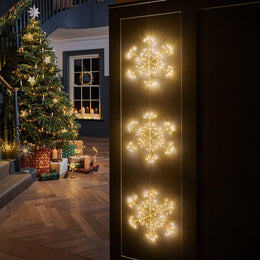 Winter Snowflake Trio LED Decoration