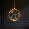 Hanging 40cm Copper LED Sphere Dual Powered
