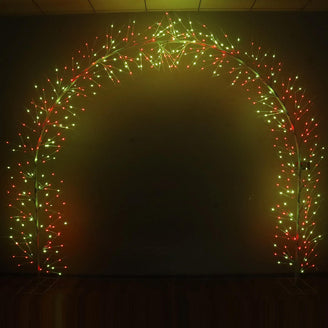 Birch Twig Arch with Colour Changing LEDs – 3m