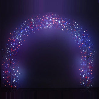 Birch Twig Arch with Colour Changing LEDs – 3m