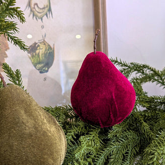 Velvet Pear Clip Decorations