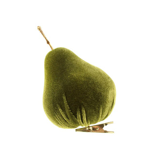 Velvet Pear Clip Decorations