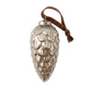 Antique Gold Glass Fir Cone Christmas Decoration