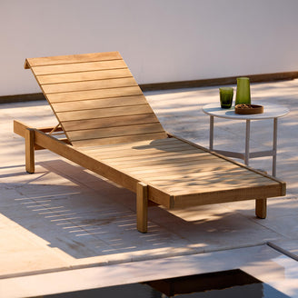 Vista Teak Sunlounger