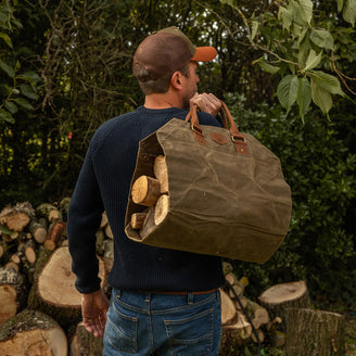 Wax Canvas 2-in-1 Log Bag