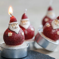 Santa Tea Light Candles - Set of 6 (4646945194044)