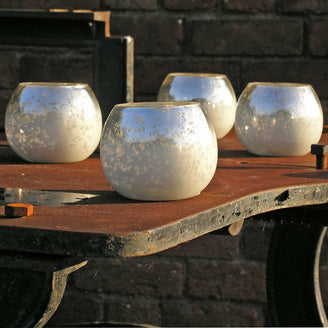 Silver Snow Votives - Set of 4 (4647716552764)
