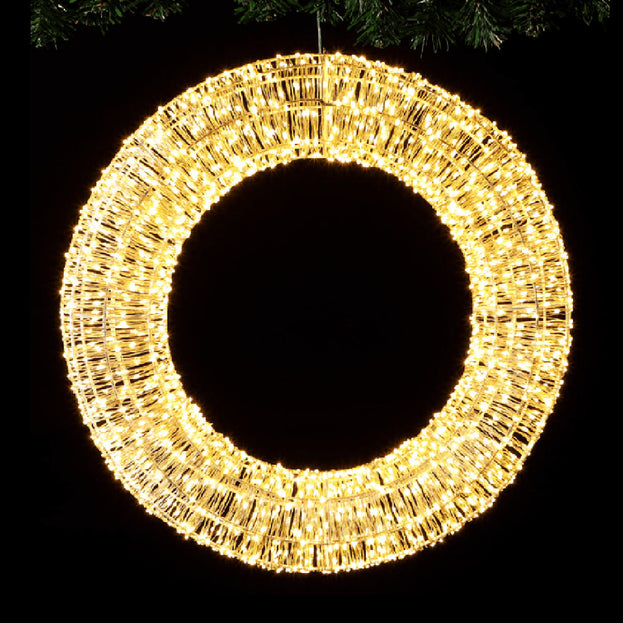 Opulent Outdoor Illuminated LED Wreath (6659481075772)