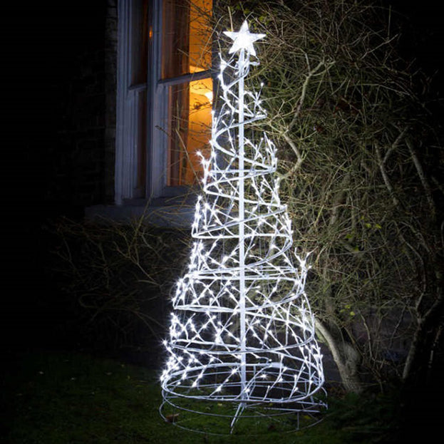 Outdoor Twinkling LED Helter Skelter Christmas Tree (4653173833788)