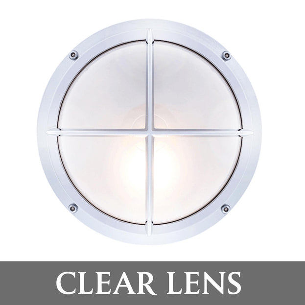 Round Bulkhead Light with Cross Grille (4649496084540)