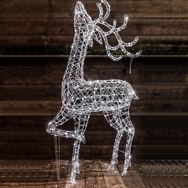 Outdoor Wicker Reindeer with LED Lights (4651138416700)