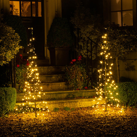 Pair of Illuminated LED Doorstep Trees (6643513196604)
